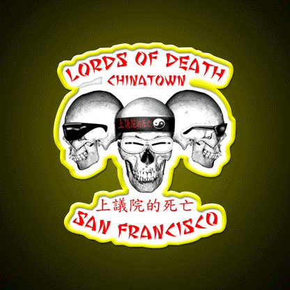 Lords Of Death Asian Cultural Led Neon Sign Rgb Color - Custom LED neon sign front view