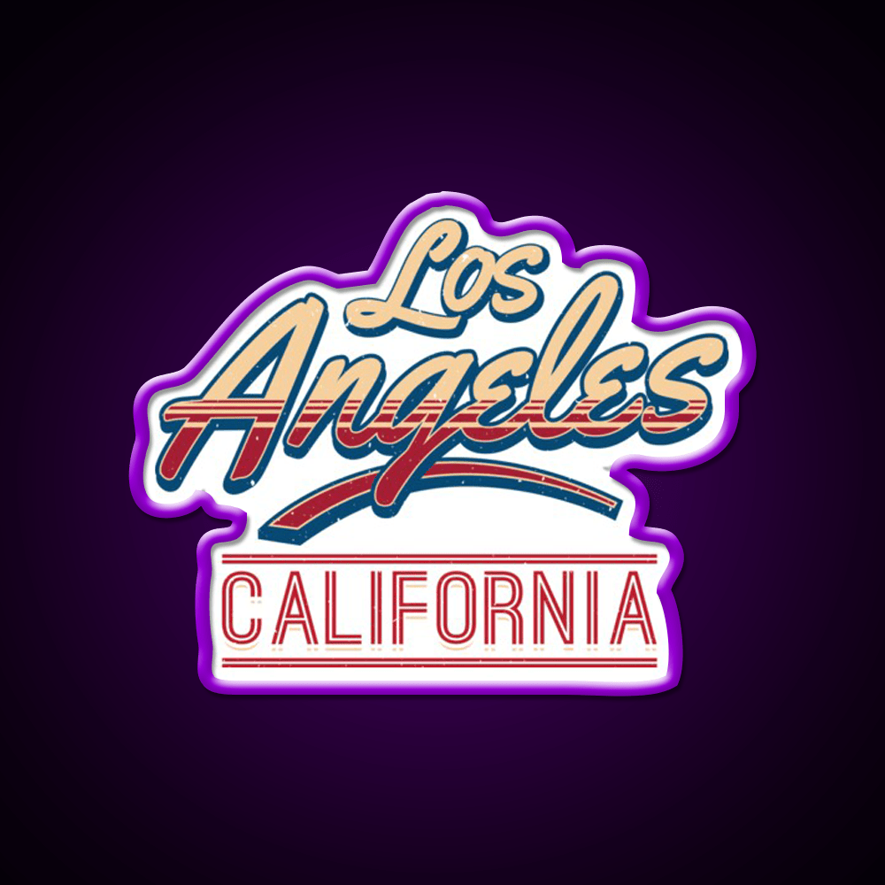 Los Angeles California Letter Two Design Asian Cultural Led Neon Sign Rgb Color - Shineneon