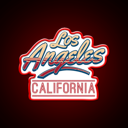 Los Angeles California Letter Two Design Asian Cultural Led Neon Sign Rgb Color - Shineneon