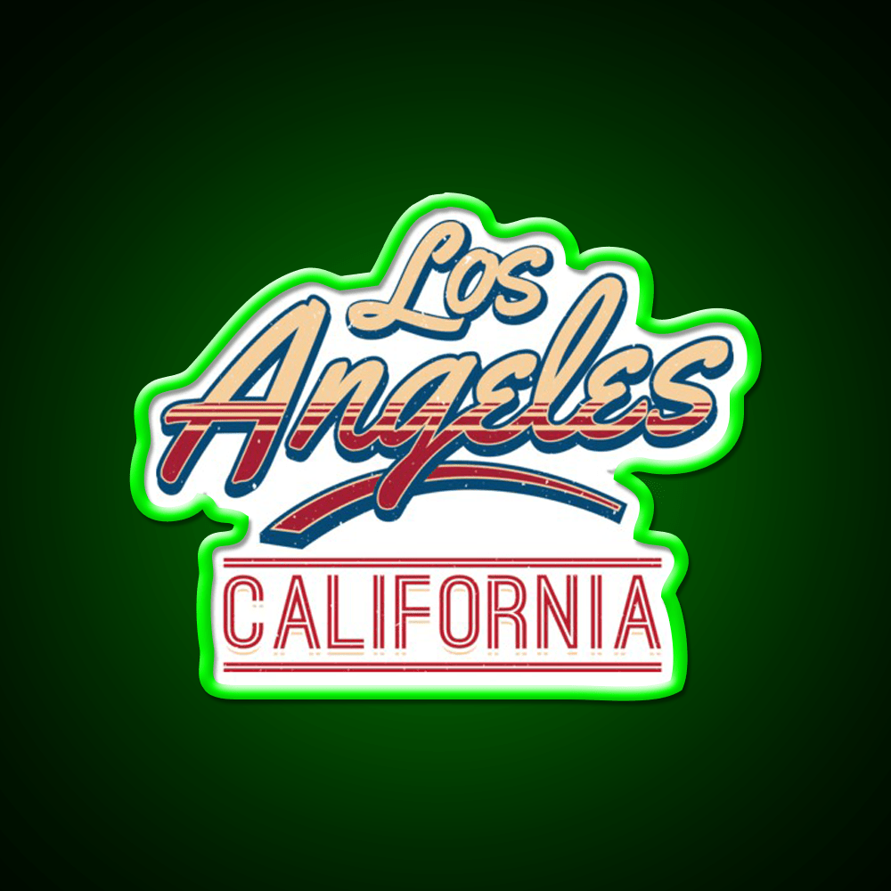 Los Angeles California Letter Two Design Asian Cultural Led Neon Sign Rgb Color - Shineneon
