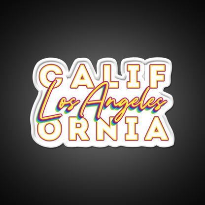 Los Angeles California Typographic Split Asian Cultural Led Neon Sign Rgb Color - LED neon sign view 11
