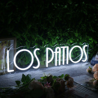 Los Patios White Led Neon Sign - Shineneon