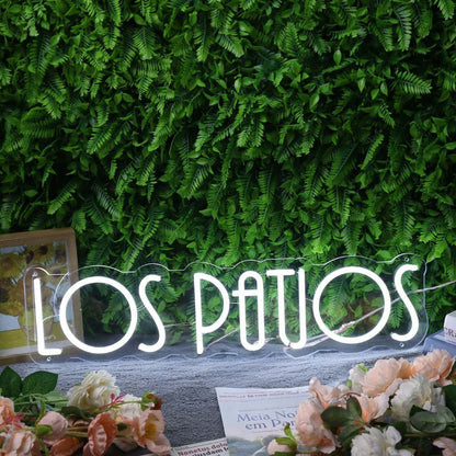 Los Patios White Led Neon Sign - Shineneon