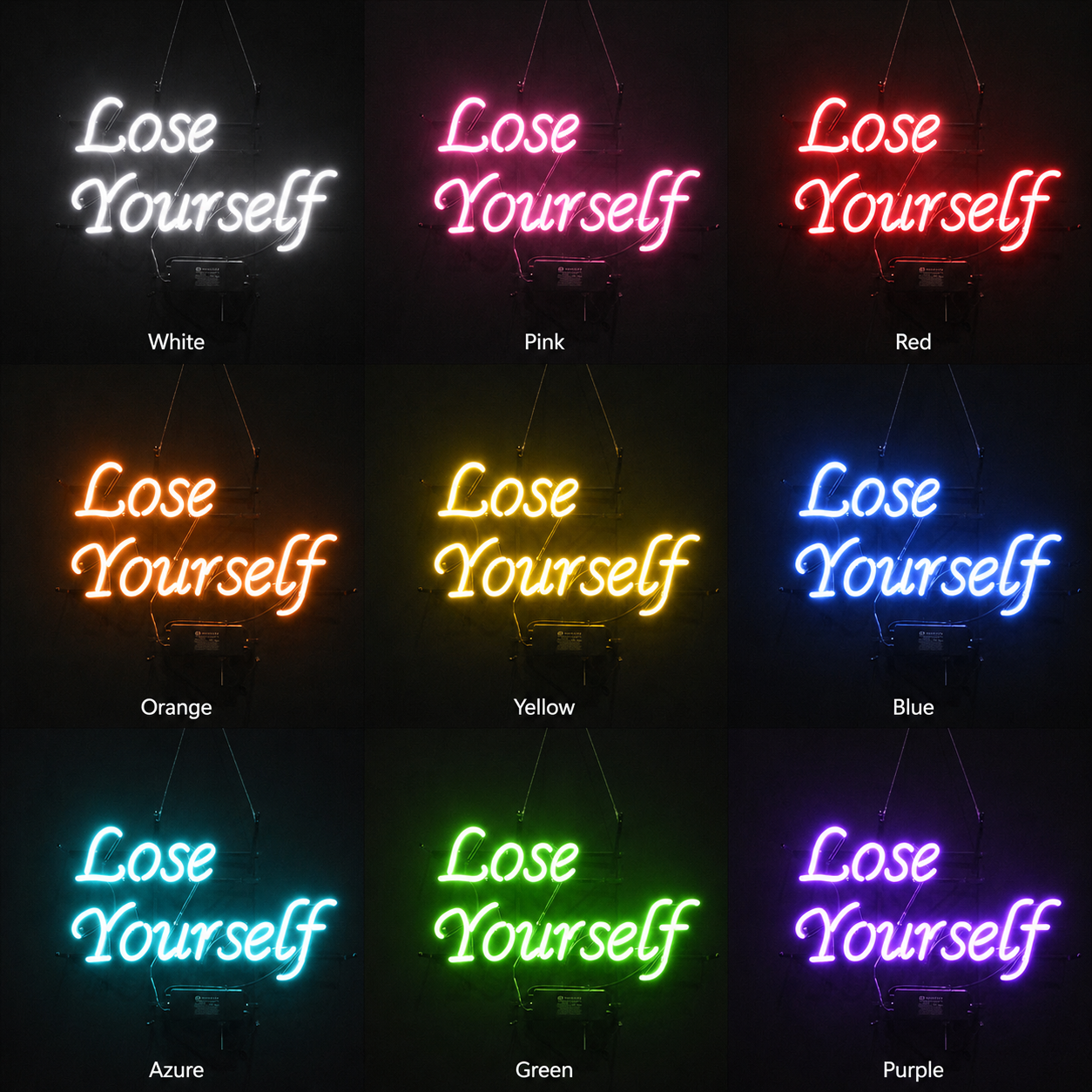 Lose Yourself LED Neon Sign - 05 Color Grid