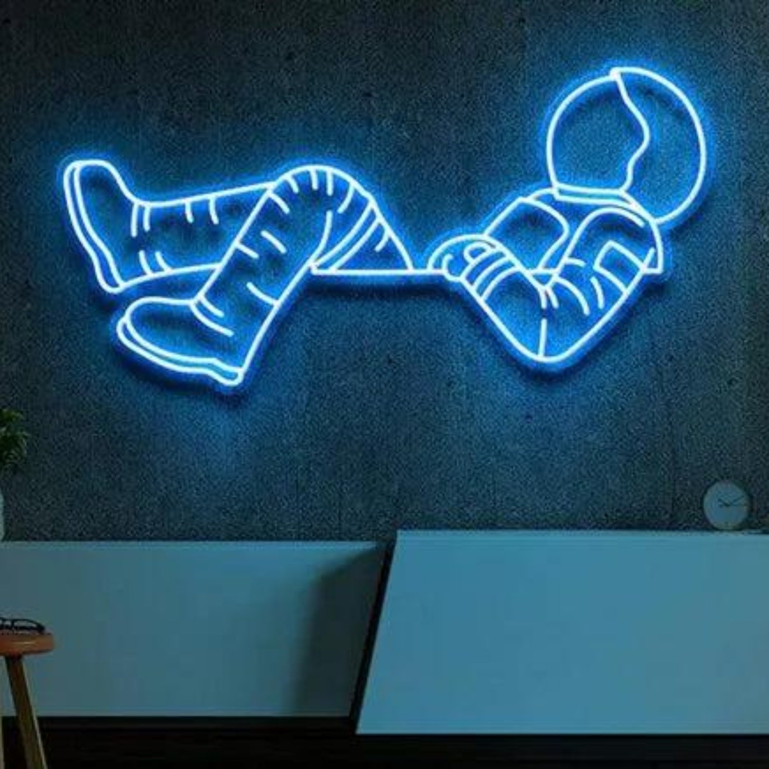 Lost in Space Blue Astronaut LED Neon Sign for Modern Home Decor | Shineneon