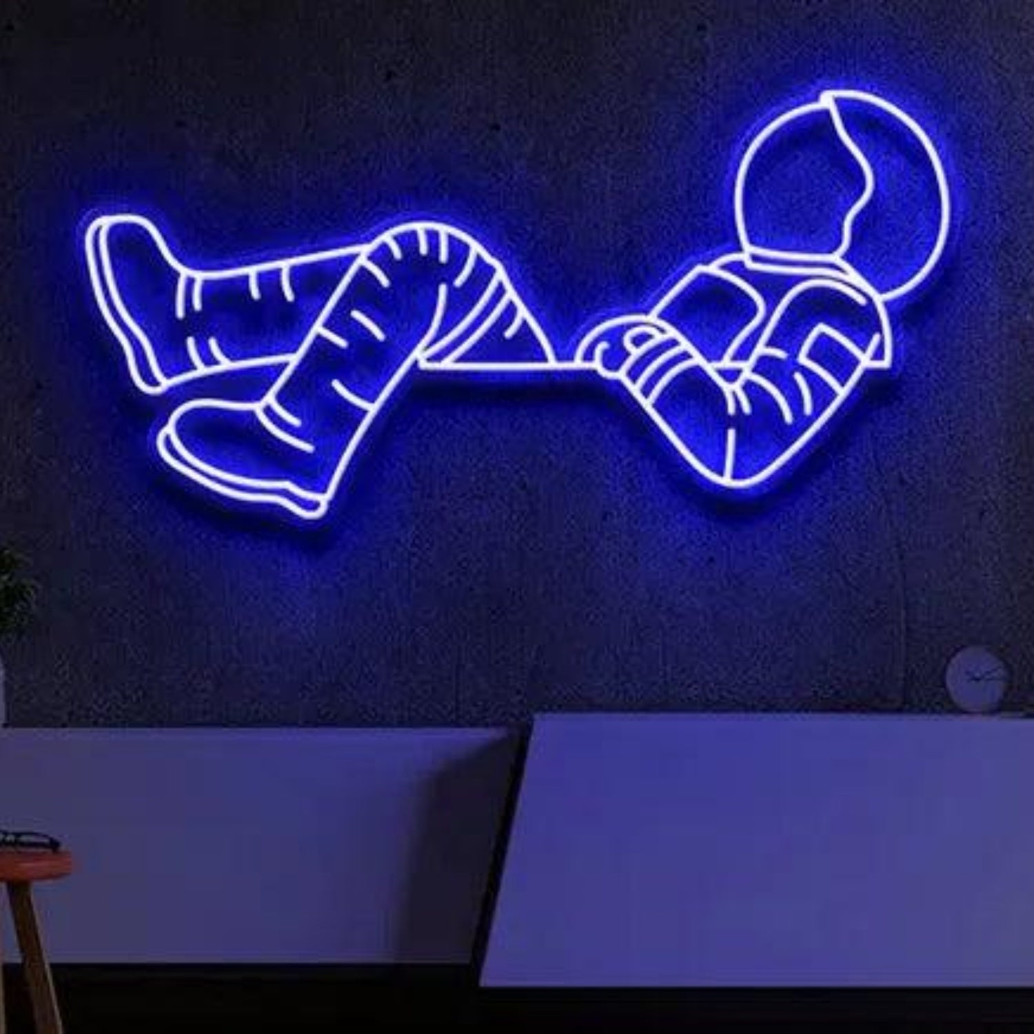 Lost in Space Blue Astronaut LED Neon Sign for Modern Home Decor | Shineneon
