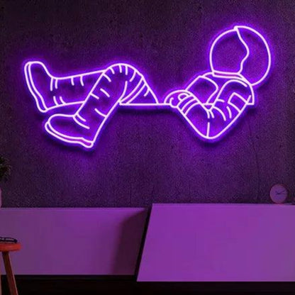 Lost in Space Blue Astronaut LED Neon Sign for Modern Home Decor | Shineneon