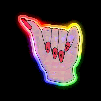 Lost Nail Salon Led Neon Sign Rgb Color - LED neon sign close-up detail