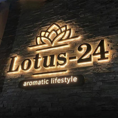 Lotus 24 Aromatic Lifestyle 3D Backlit Letters Business Metal Led Sign - Shineneon