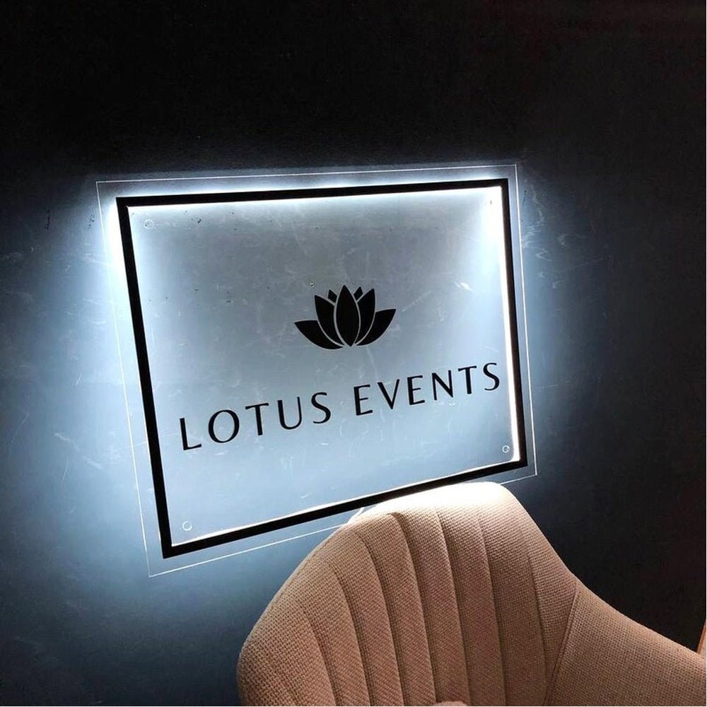 Lotus Event Acrylic Business Logo Sign - Shineneon