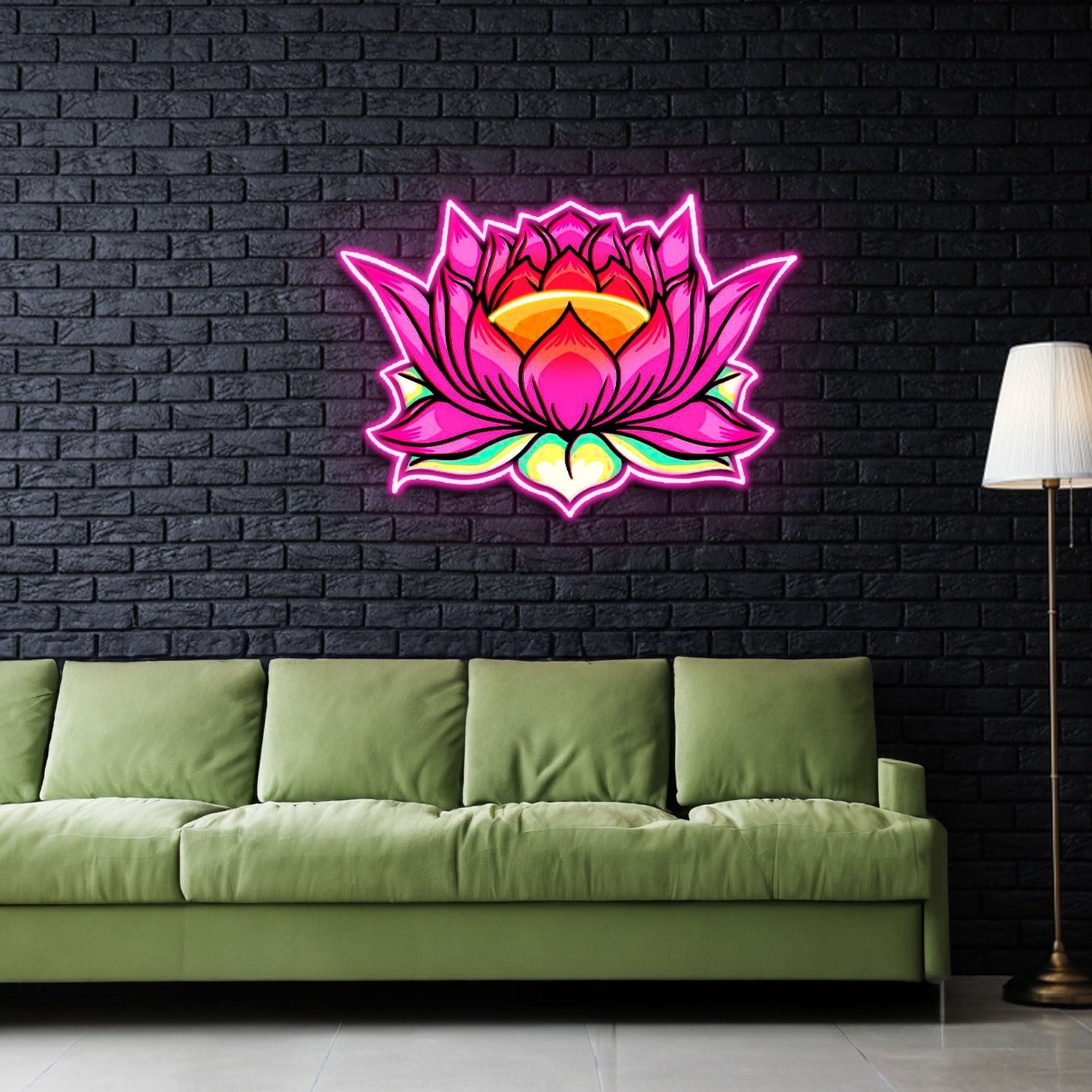 Lotus Flower Neon X Acrylic Artwork | Shineneon