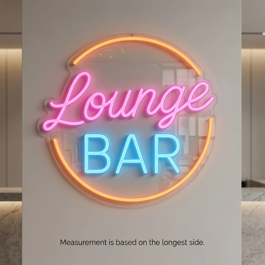 Lounge Bar Business LED Neon Sign - 04 Size Image