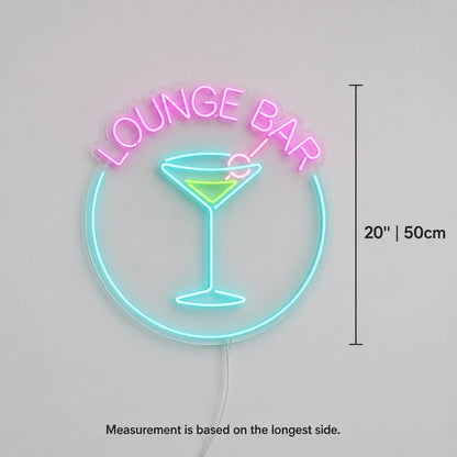 Lounge Bar Martini Neon Sign LED Neon Sign size image