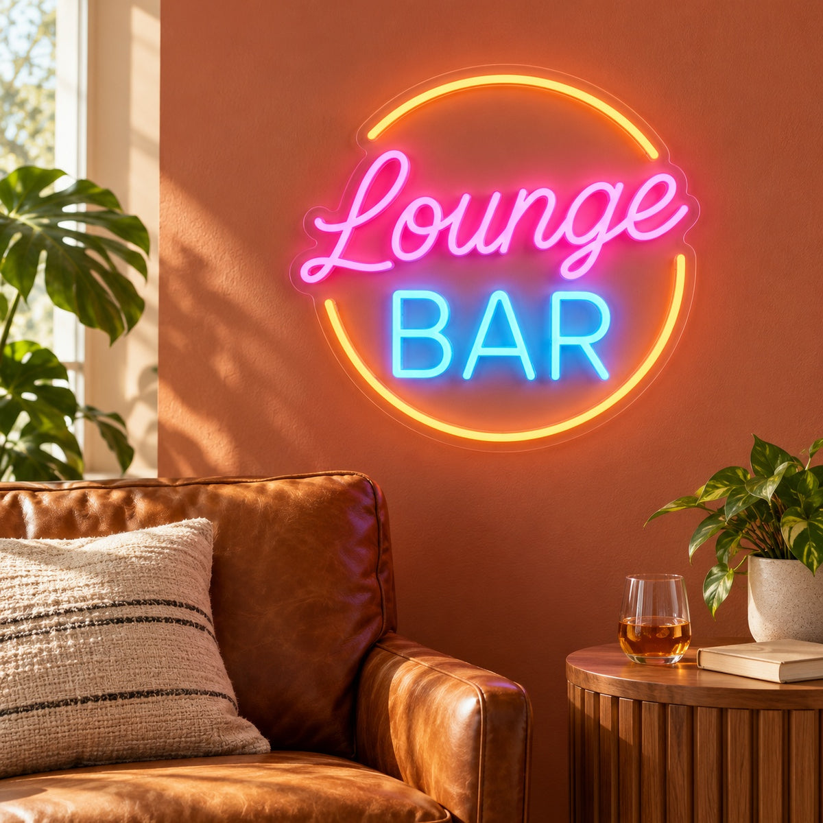 Lounge Bar LED Neon Sign - lifestyle view