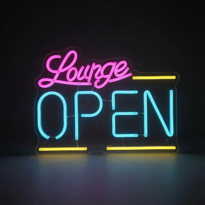 Lounge Open Business LED Neon Sign - 01 Original Product Image