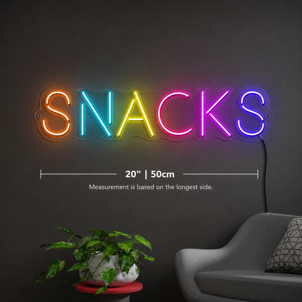 Lounge Snacks Neon Sign LED Neon Sign size image