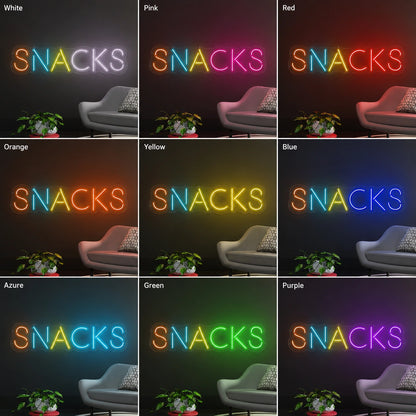 Lounge Snacks Neon Sign LED Neon Sign color grid