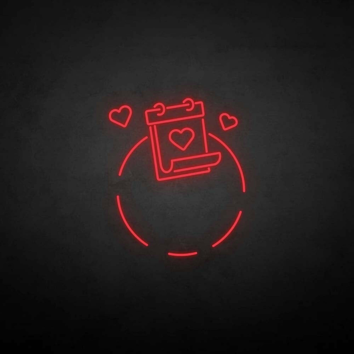 Love And Calendar Neon Sign | Shineneon