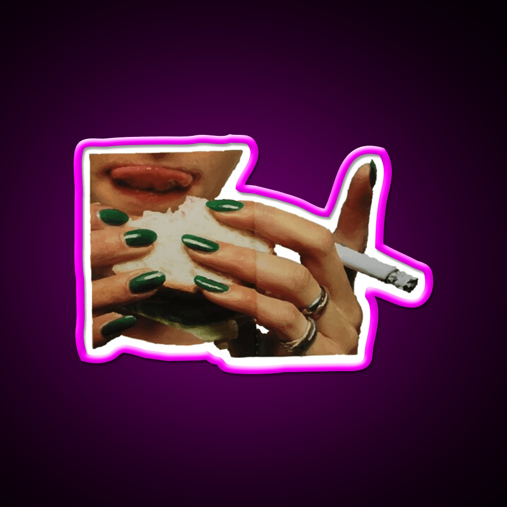 Love And Cigarettes Nail Salon Led Neon Sign Rgb Color - Shineneon