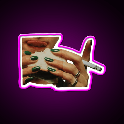 Love And Cigarettes Nail Salon Led Neon Sign Rgb Color - Shineneon