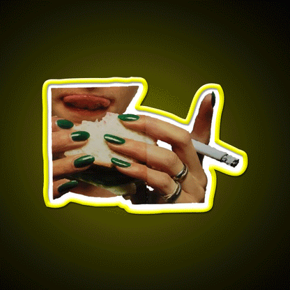 Love And Cigarettes Nail Salon Led Neon Sign Rgb Color - Custom LED neon sign front view