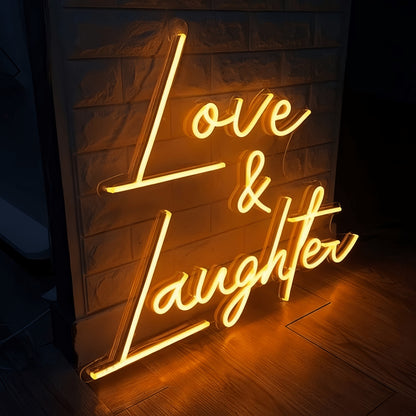 Love And Laughter Add A Radiant Glow Of Joy To Your With Neon | Shineneon