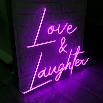 Love And Laughter Add A Radiant Glow Of Joy To Your With Neon | Shineneon
