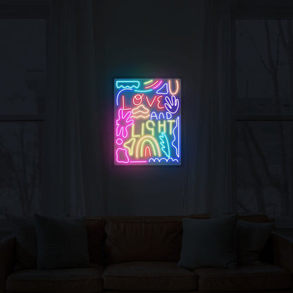 Love And Light Led Neon Sign Wall Art | Shineneon