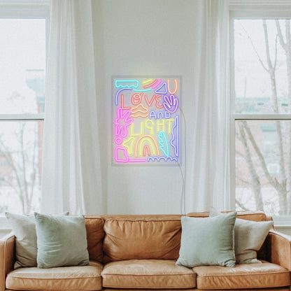 Love And Light Led Neon Sign Wall Art | Shineneon