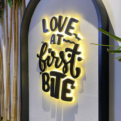 Love At First Bite 3D Backlit Letters Business Metal Led Sign - Shineneon