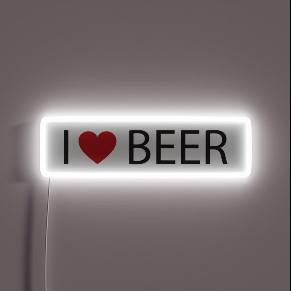 Love Beer Rgb Led Neon Sign - Custom LED neon sign front view