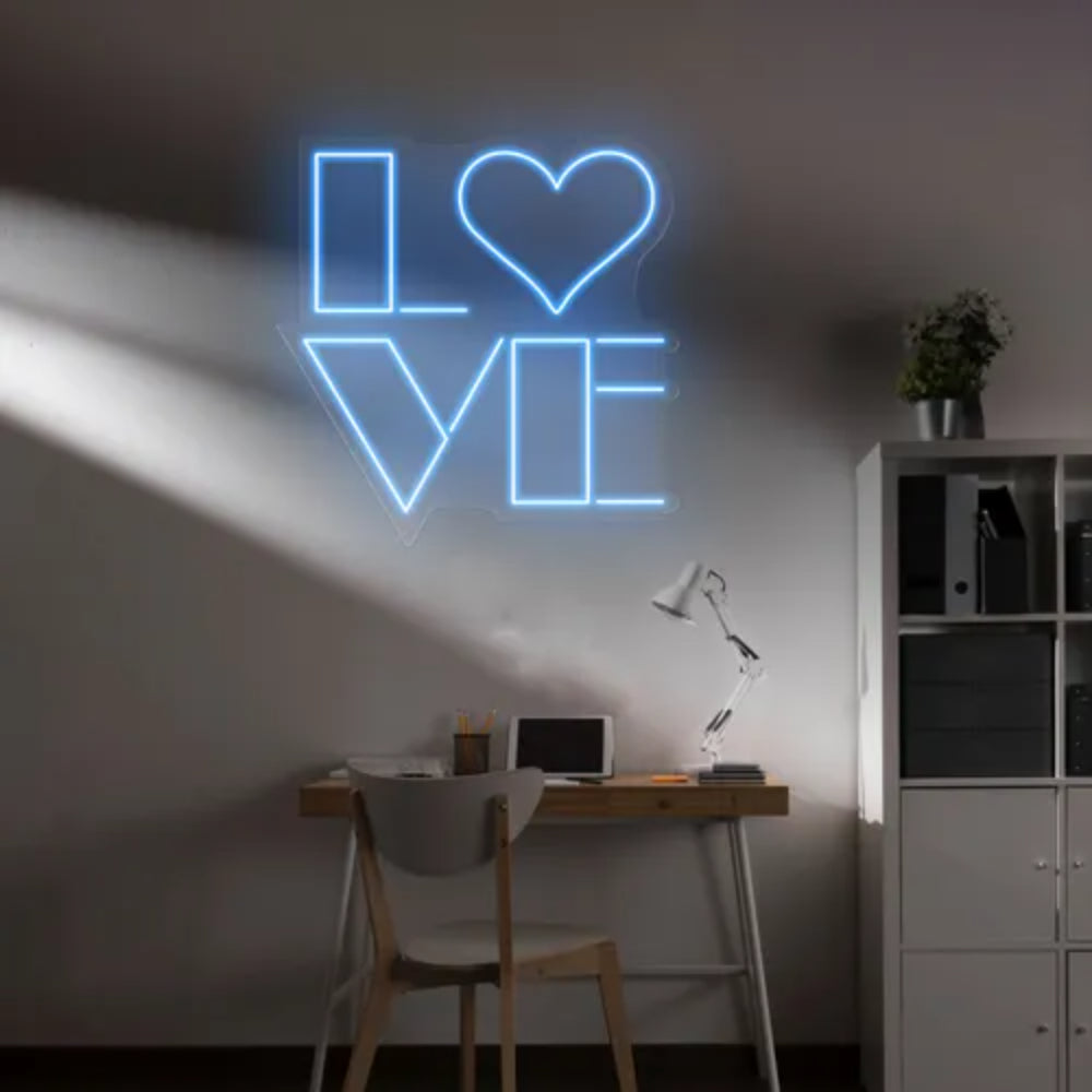 Love Blue Led Neon Sign | Shineneon