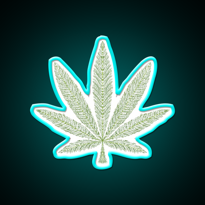 Love Bob Marley Hemp Inspired Green Leaf Led Neon Sign Rgb Color - Size and dimension reference