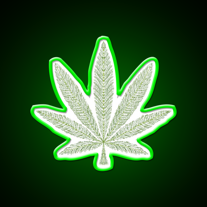 Love Bob Marley Hemp Inspired Green Leaf Led Neon Sign Rgb Color - LED neon sign view 8