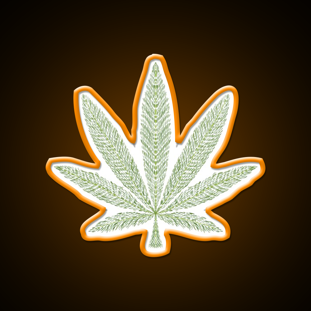 Love Bob Marley Hemp Inspired Green Leaf Led Neon Sign Rgb Color - LED neon sign view 6