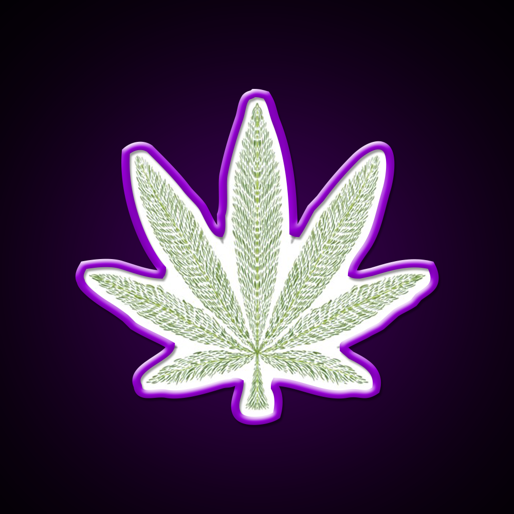 Love Bob Marley Hemp Inspired Green Leaf Led Neon Sign Rgb Color