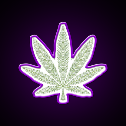 Love Bob Marley Hemp Inspired Green Leaf Led Neon Sign Rgb Color