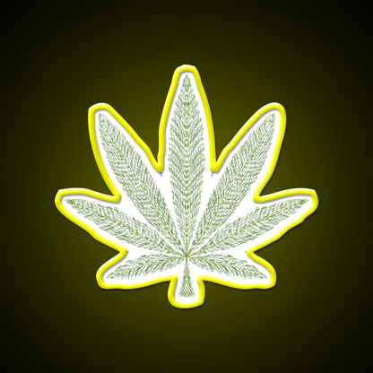Love Bob Marley Hemp Inspired Green Leaf Led Neon Sign Rgb Color
