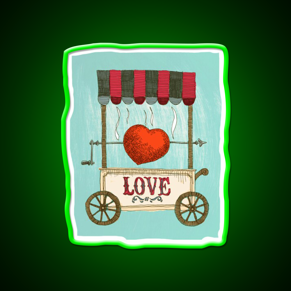 Love Booth Fast Food Led Neon Sign For Burger Place Rgb Color