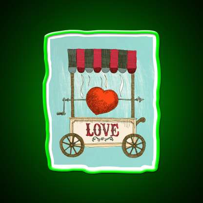 Love Booth Fast Food Led Neon Sign For Burger Place Rgb Color