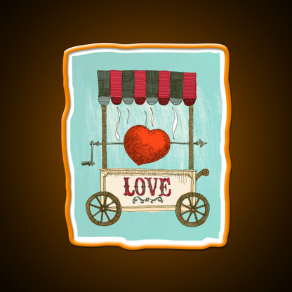 Love Booth Fast Food Led Neon Sign For Burger Place Rgb Color