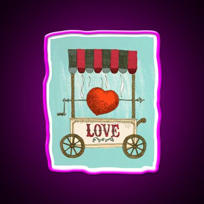 Love Booth Fast Food Led Neon Sign For Burger Place Rgb Color