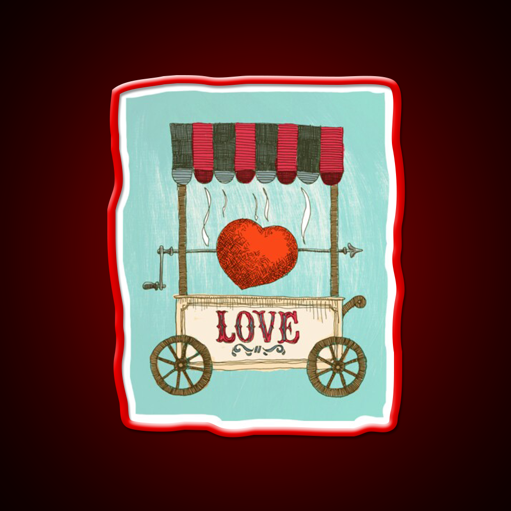 Love Booth Fast Food Led Neon Sign For Burger Place Rgb Color