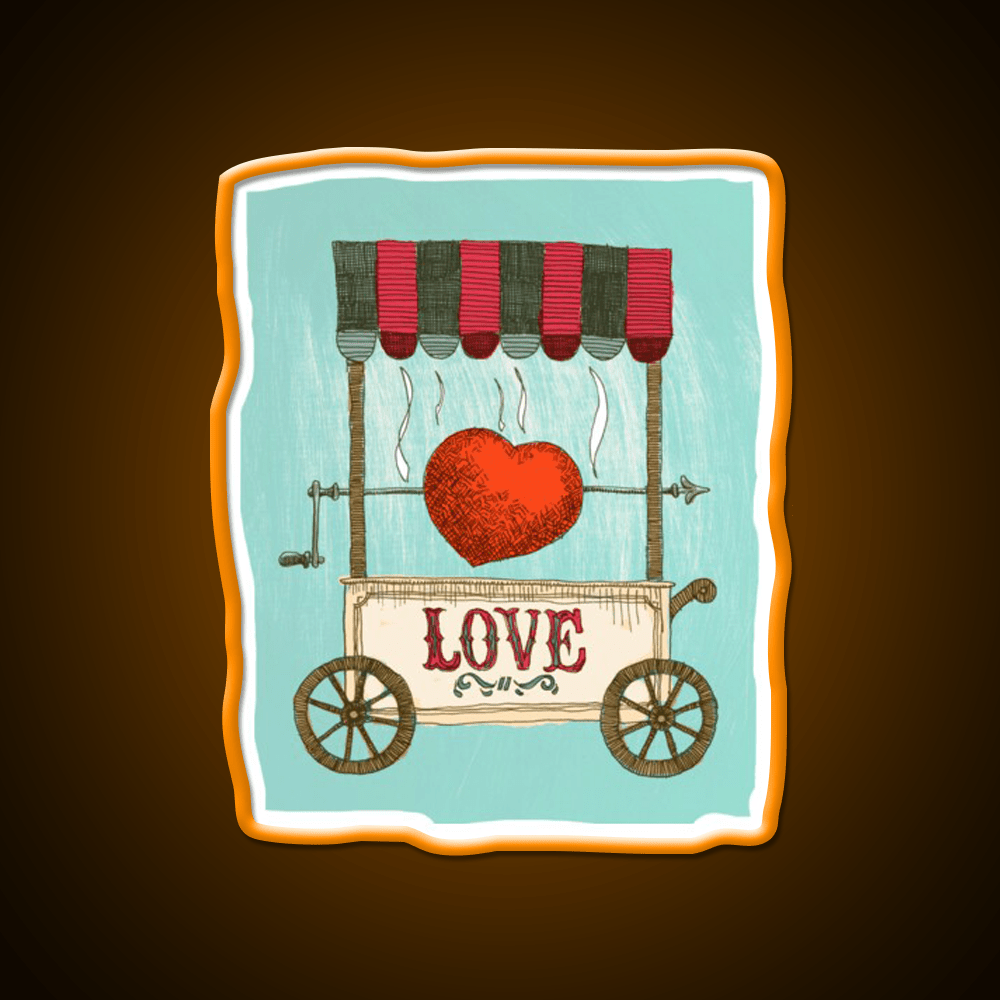 Love Booth Fast Food Led Neon Sign For Burger Place Rgb Color - Shineneon