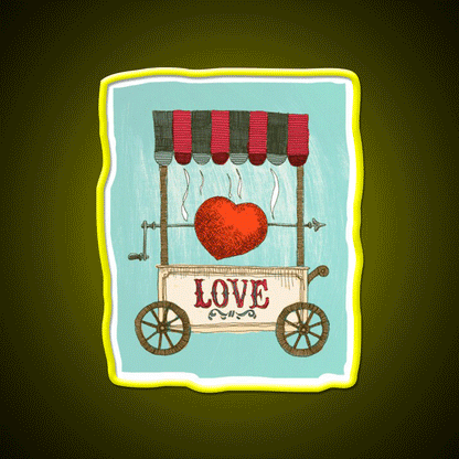 Love Booth Fast Food Led Neon Sign For Burger Place Rgb Color