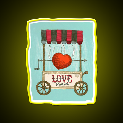 Love Booth Fast Food Led Neon Sign For Burger Place Rgb Color