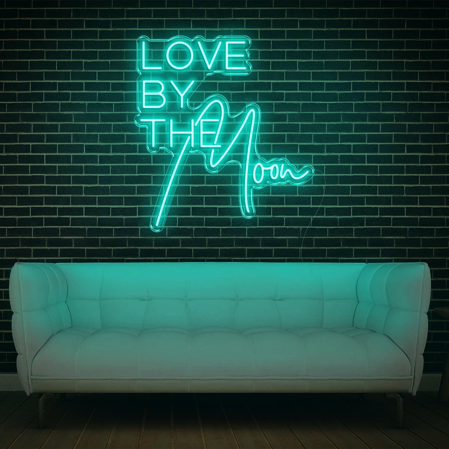Love By The Moon Led Neon Sign For Romantic Indoor Decor | Shineneon