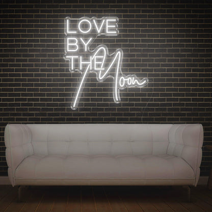 Love By The Moon Led Neon Sign For Romantic Indoor Decor | Shineneon