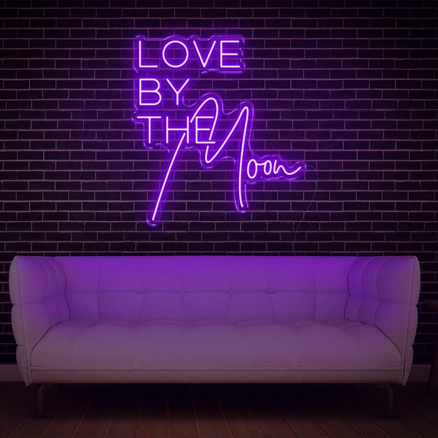 Love By The Moon Led Neon Sign For Romantic Indoor Decor | Shineneon