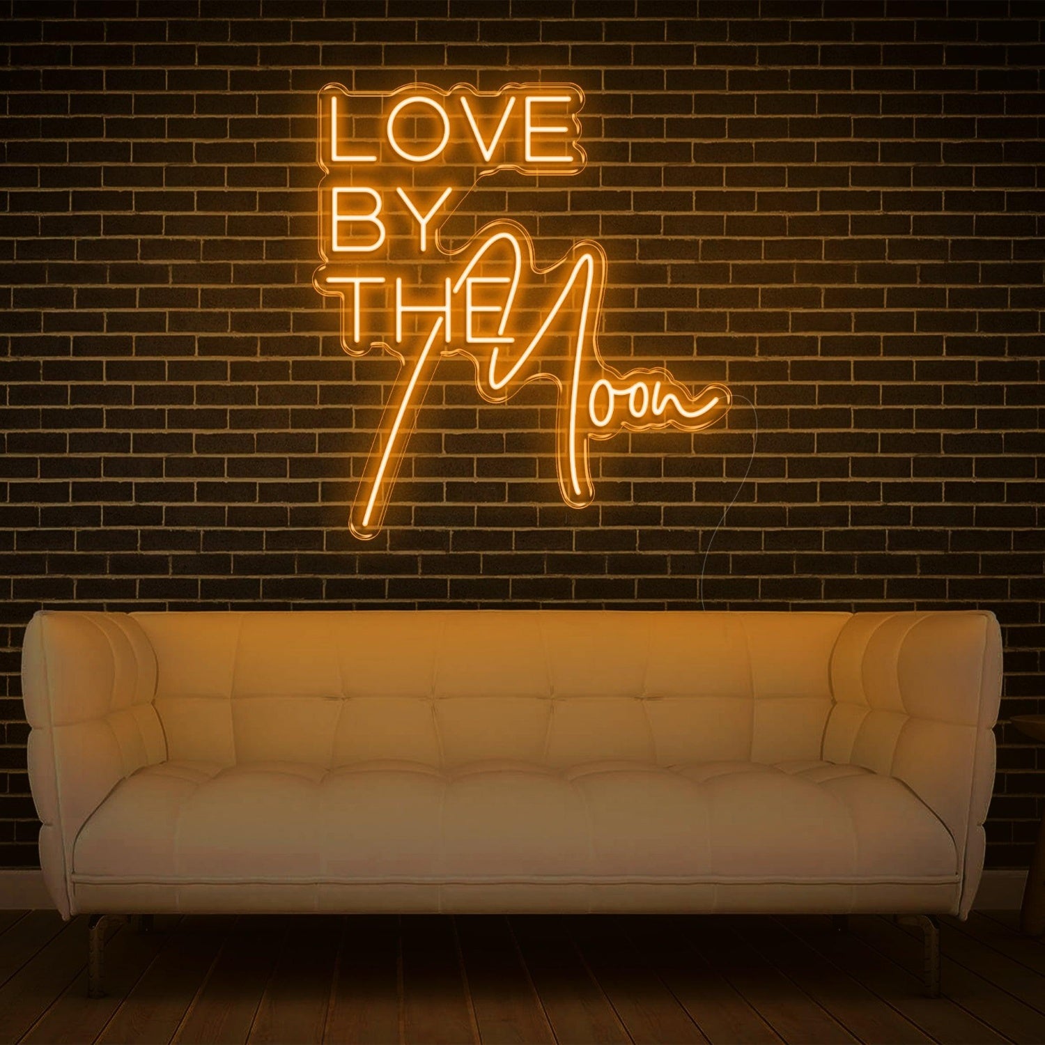 Love By The Moon Led Neon Sign For Romantic Indoor Decor | Shineneon